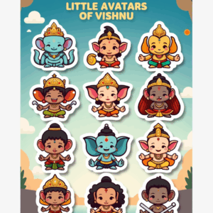 Indian Gods - Religious - Stickers Sheet v35
